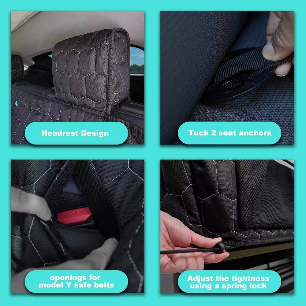 Meginc non-slip anchors keep the bench seat cover in place.