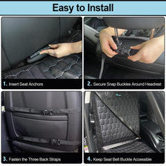 Meginc front seat cover easy-install with adjustable straps for quick setup