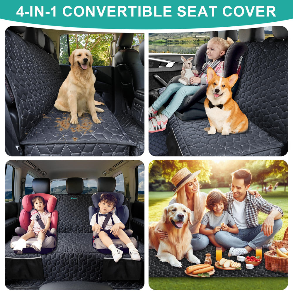Meginc multipurpose backseat protector supports passengers and cargo.