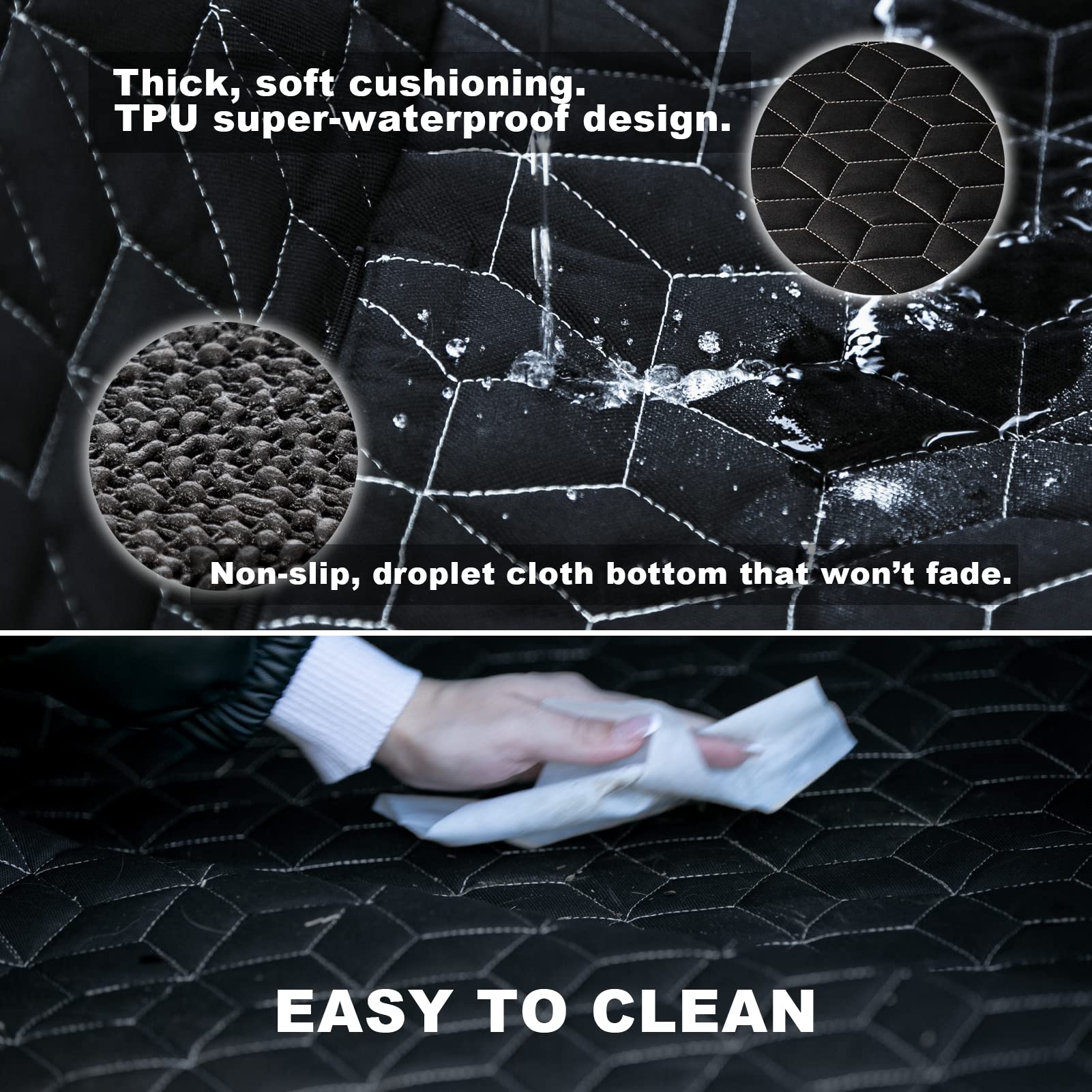 Meginc 600D fabric provides scratchproof, waterproof protection and anti-slip stability.