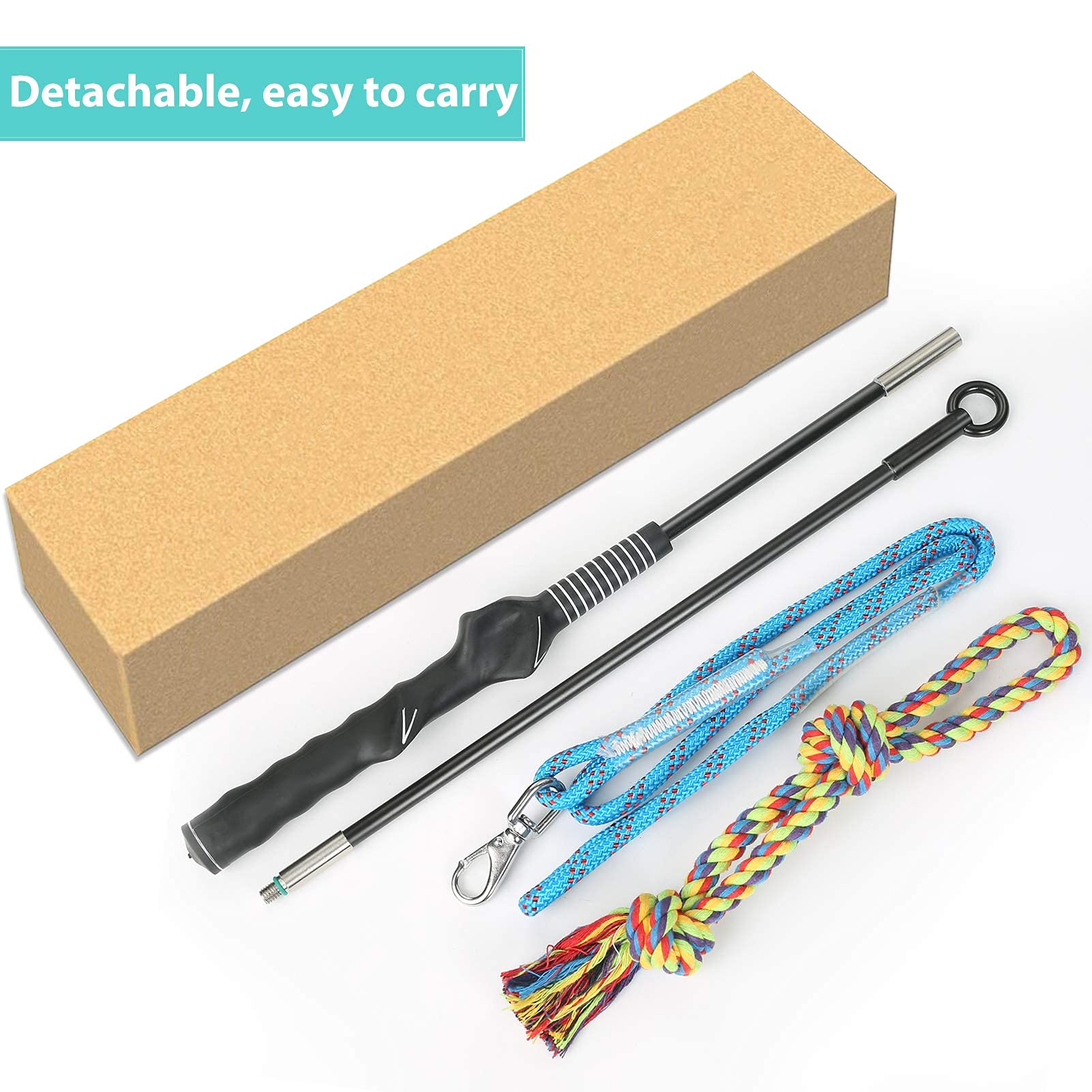 Compact Meieke Flirt Pole shown ready for easy storage after use.