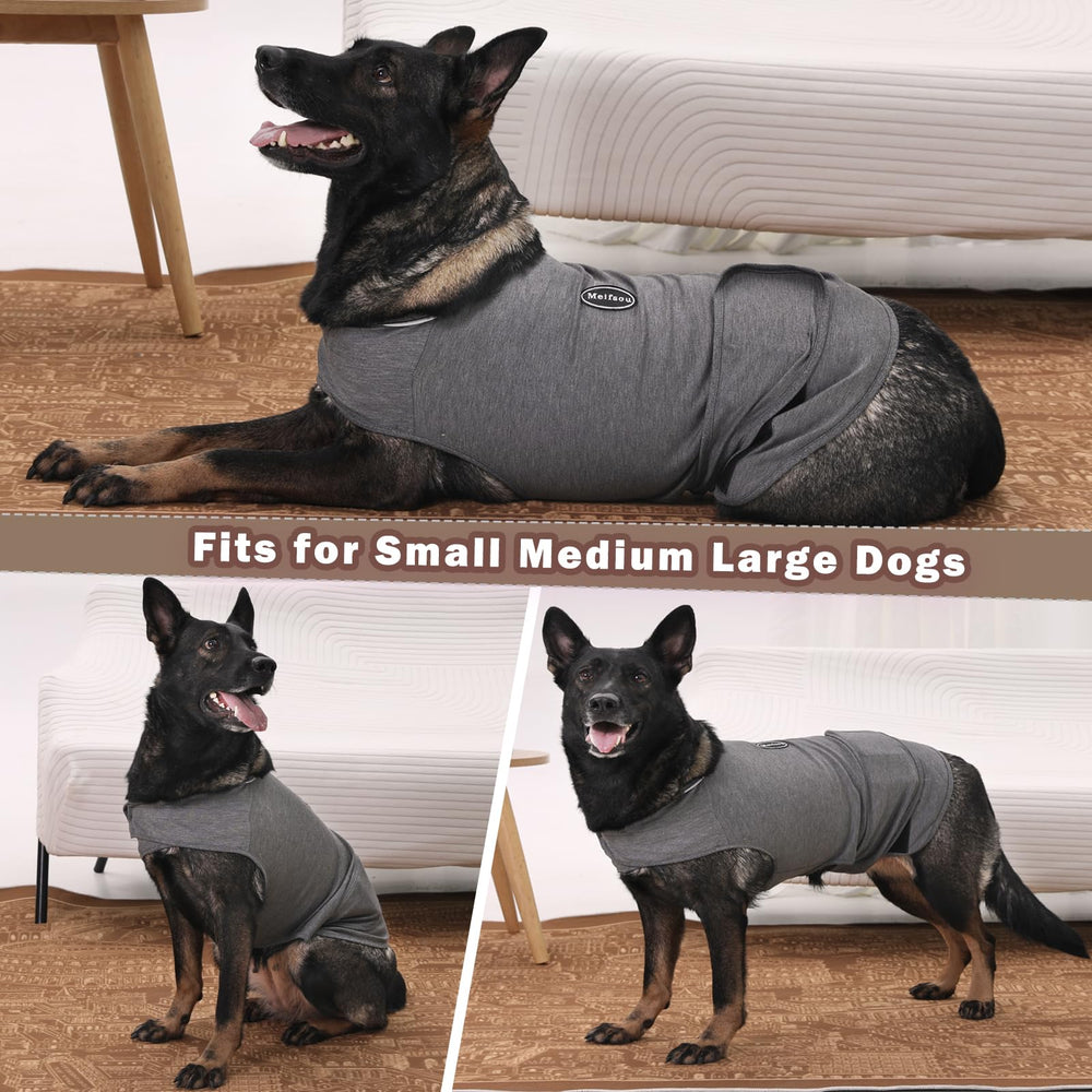 Meifsou Dog Anxiety Vest daily-wear showcases machine-washable design for easy care