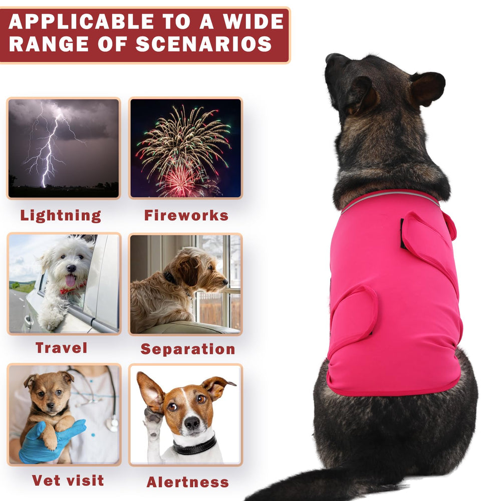 Meifsou Dog Anxiety Vest dual Velcro straps for secure fit.