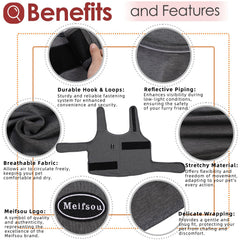 Meifsou Dog Anxiety Vest side-wrapped offers secure fit aiding anxiety relief during storms