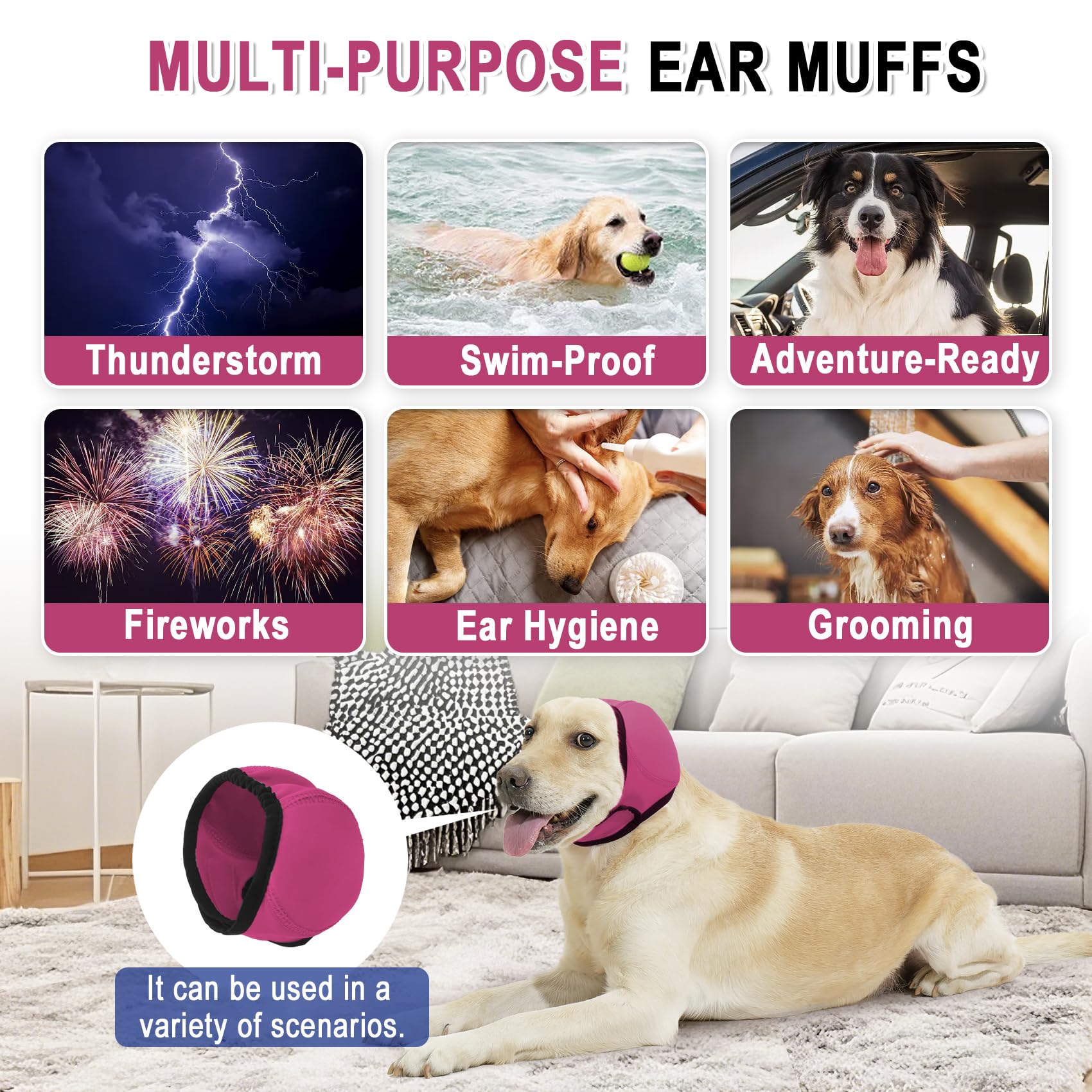 Meifsou Dog Head Wrap used during vet visits for less stress.