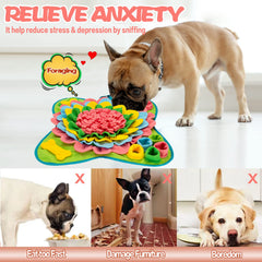 Meilzer Snuffle Mat non-slip base keeps puzzles steady on floors