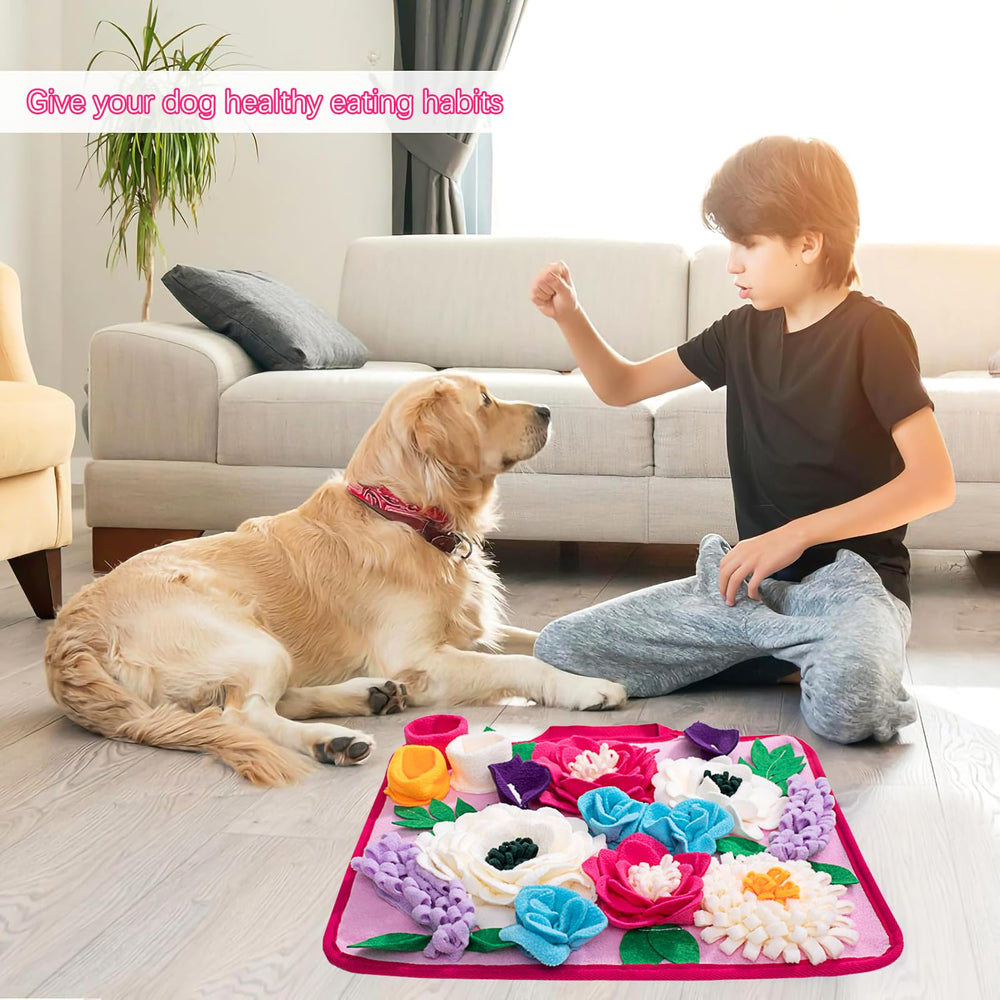 Meilzer Snuffle Mat rose pink easy-clean design simplifies post-meal maintenance.