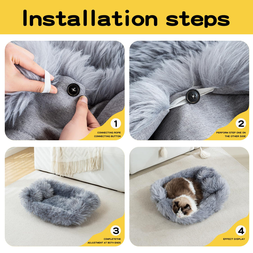 MeiSan self-warming bed mat close-up shows soft faux fur texture.