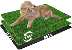 Meizhuang dog grass pad tray with two-pack setup for clean indoor potty