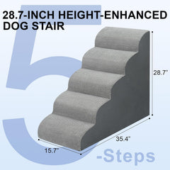 MEJYJEM dog stairs curved slope eases climbing with 35-degree design