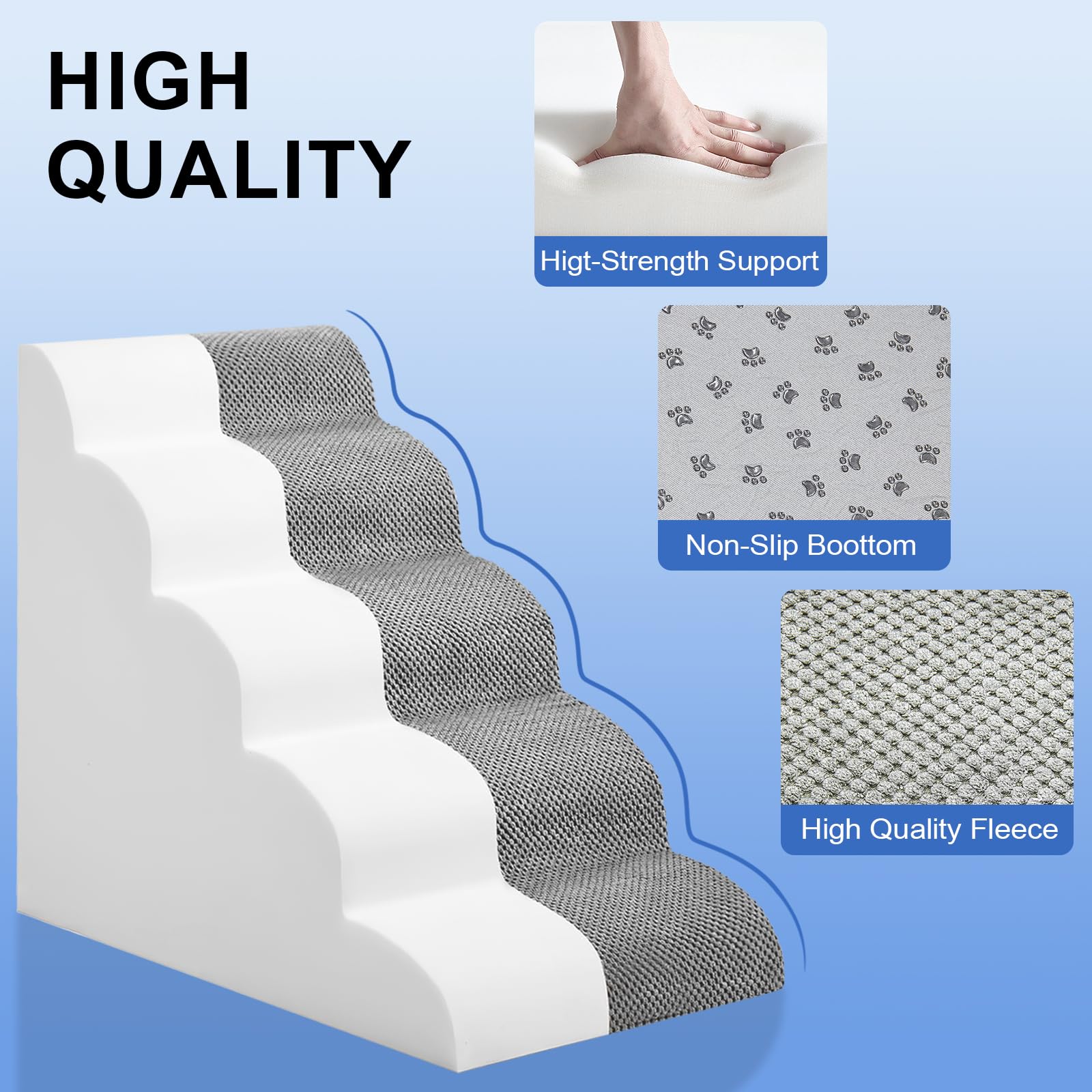 MEJYJEM stairs come vacuum-packed and rebound quickly after unboxing