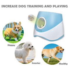 MEKAPLE blue side view shows adjustable distance feature for canine exercise.