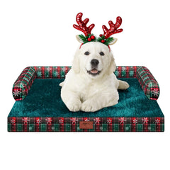MEKIY christmas-dog-bed-orthopedic-foam delivers supportive comfort for joints.