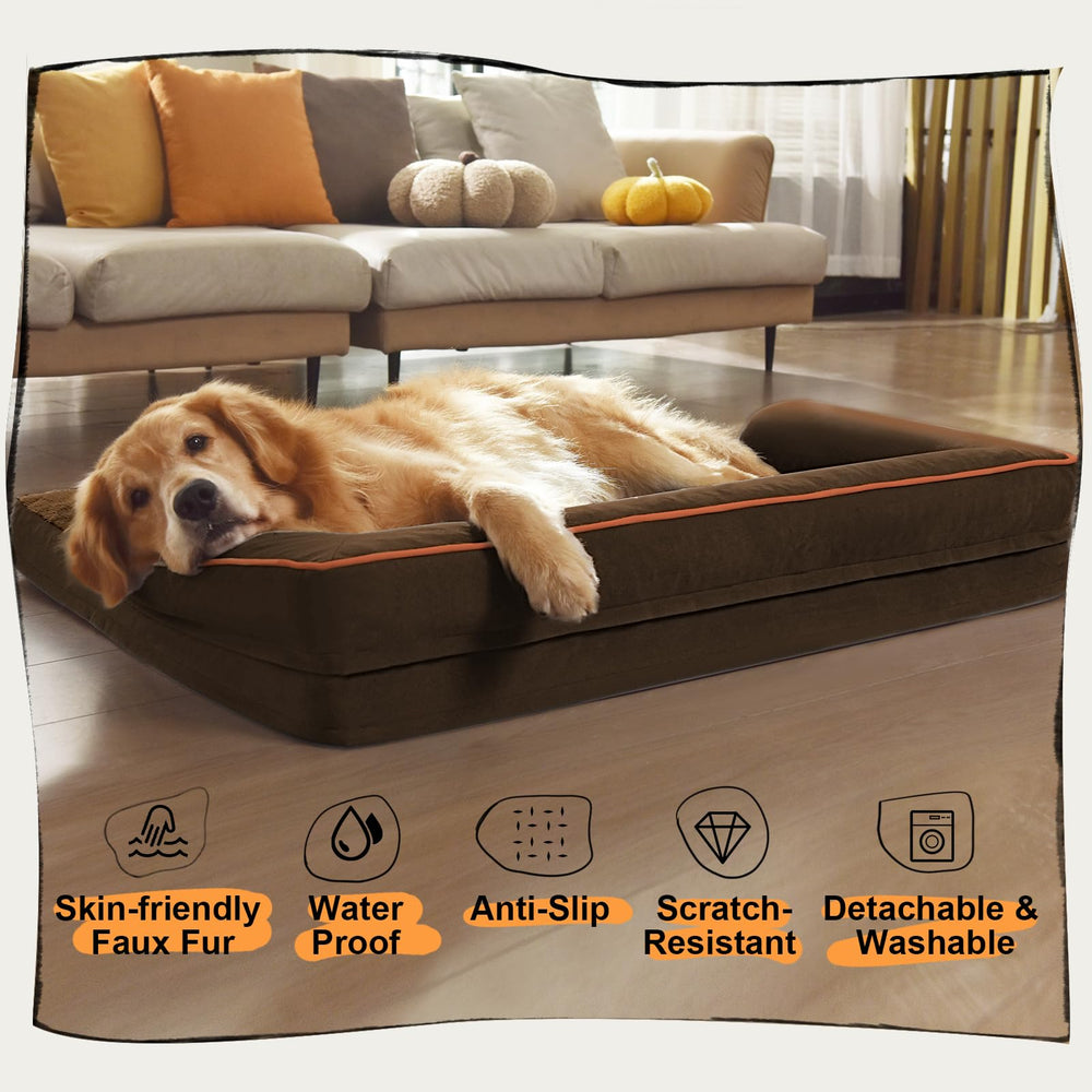MEKIY dog bed CertiPUR-US foam offers durable, safe support.