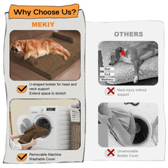 MEKIY dog bed non-slip bottom prevents sliding on floors during naps