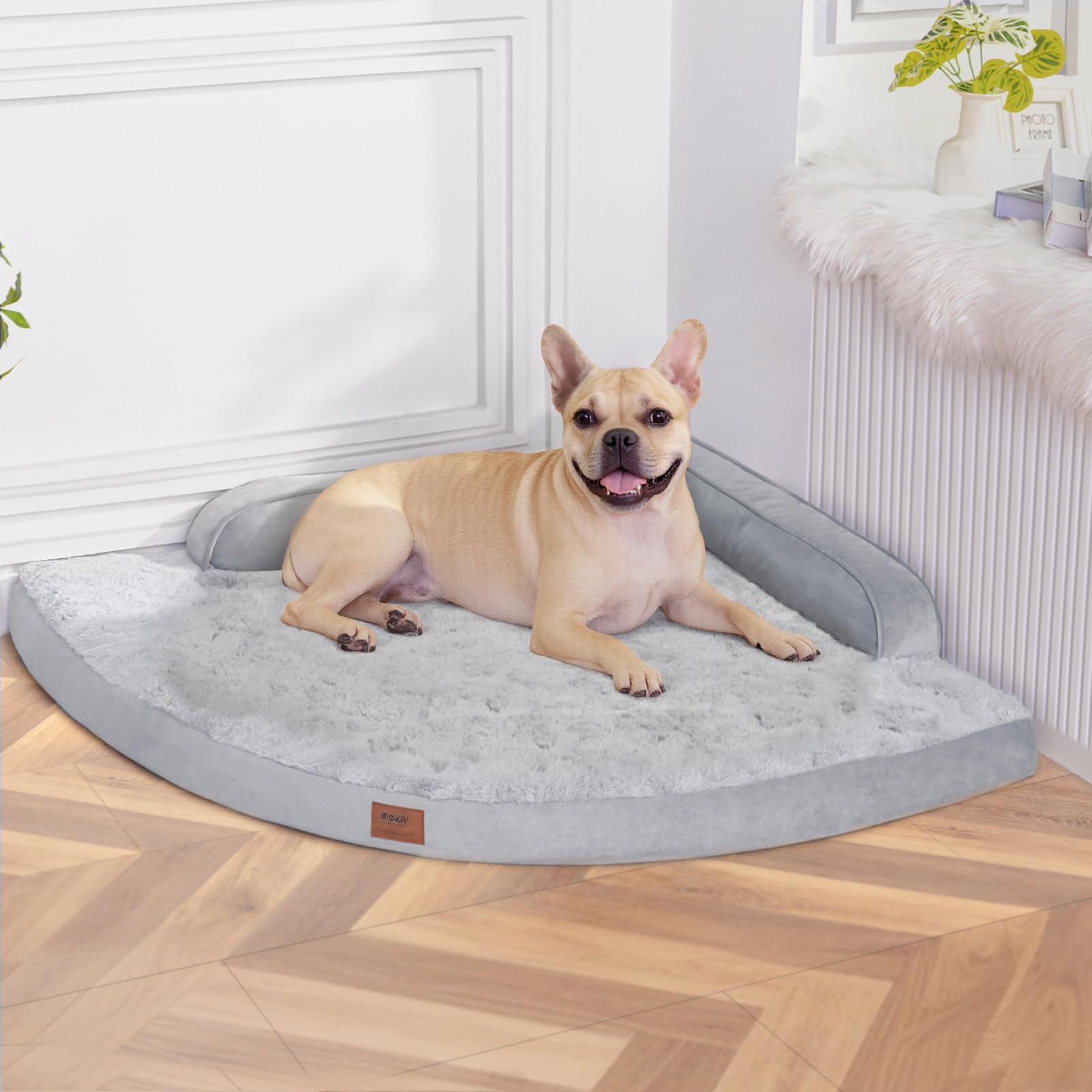 MEKIY dog bed orthopedic egg-crate foam for joint support and restful sleep