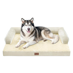 MEKIY dog bed orthopedic foam closeup highlighting joint-supporting comfort