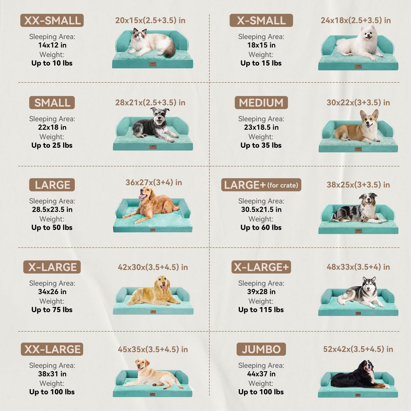 MEKIY dog bed with removable cover for easy cleaning.