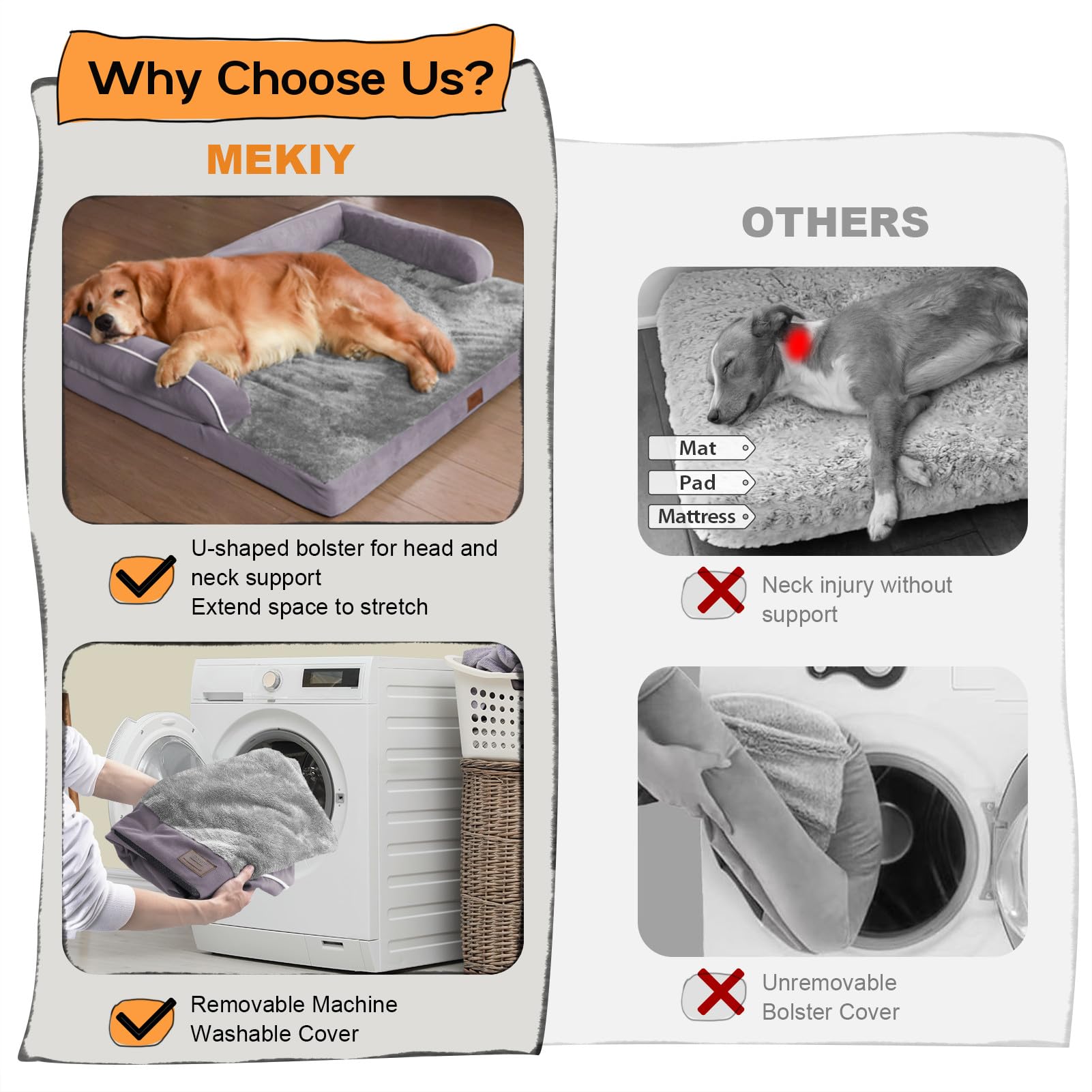 MEKIY removable-cover-zipper shows machine washable convenience for busy households.