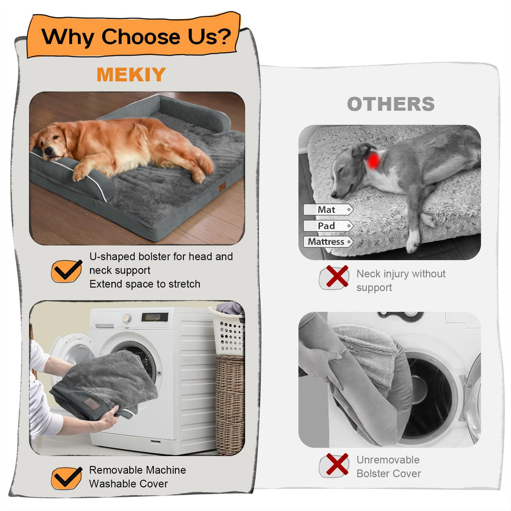 MEKIY removable cover with zipper for easy machine washing.
