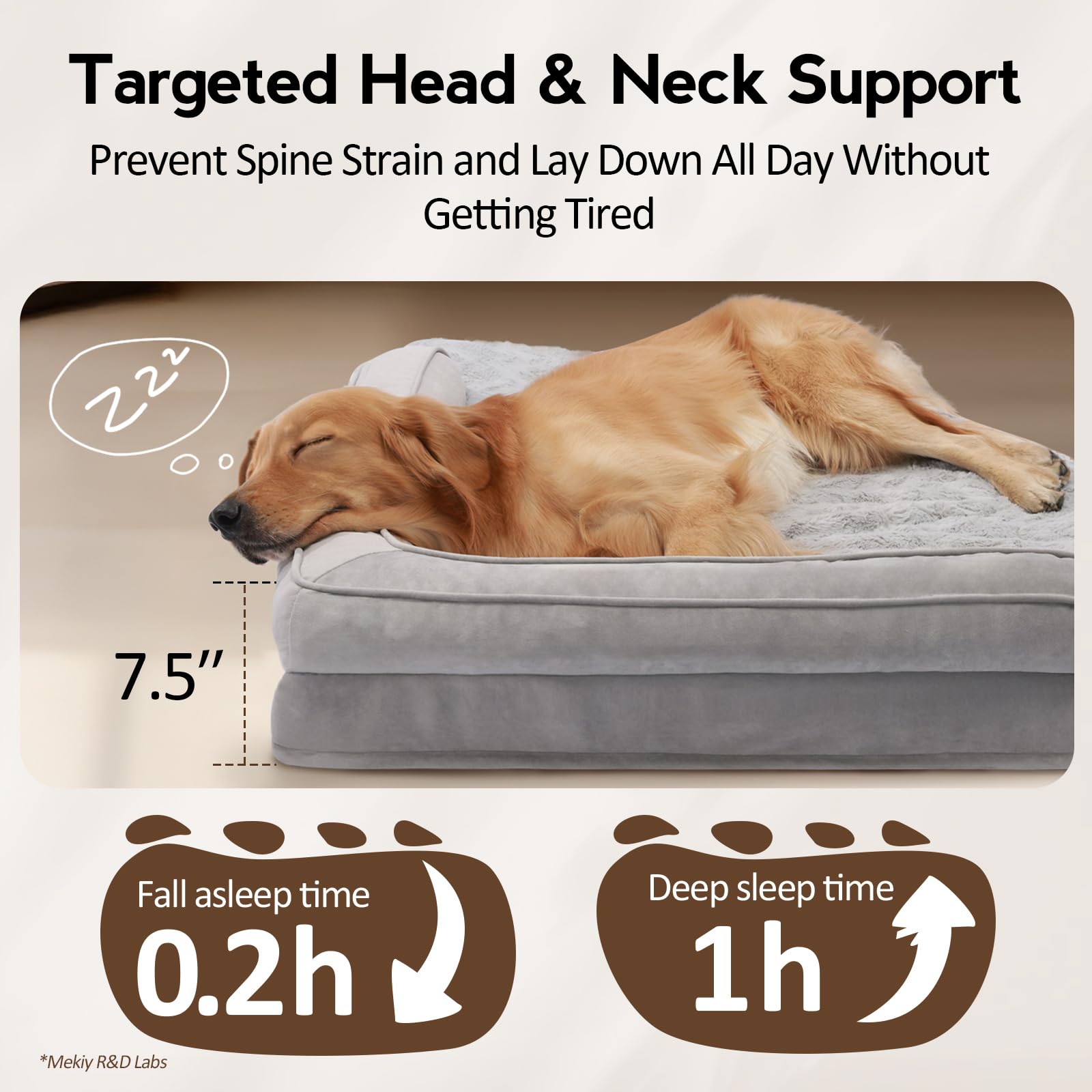 MEKIY dog bed waterproof inner liner helps keep interior fresh