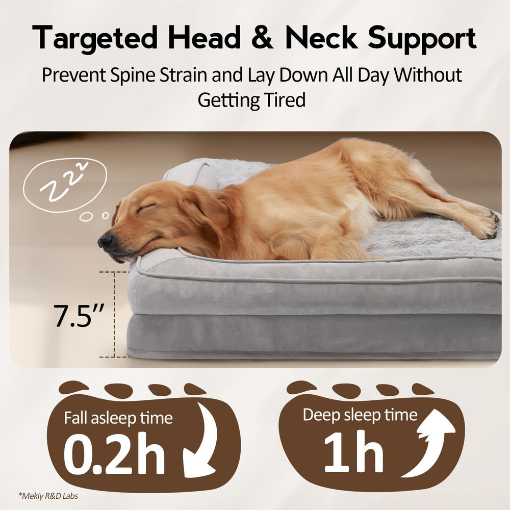 MEKIY dog bed waterproof inner liner helps keep interior fresh