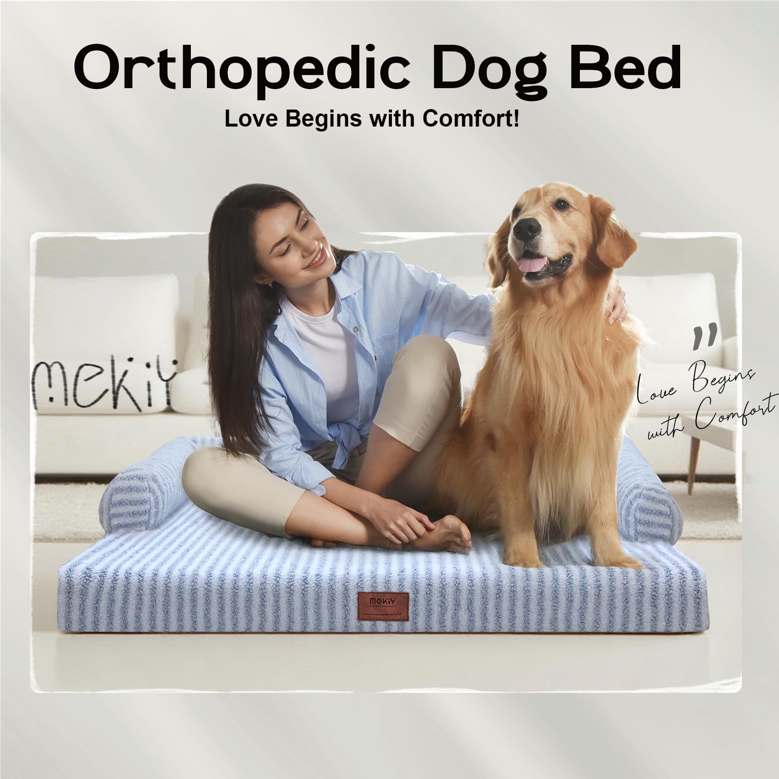 MEKIY dog-size-36x27x7 frame accommodates medium to large breeds