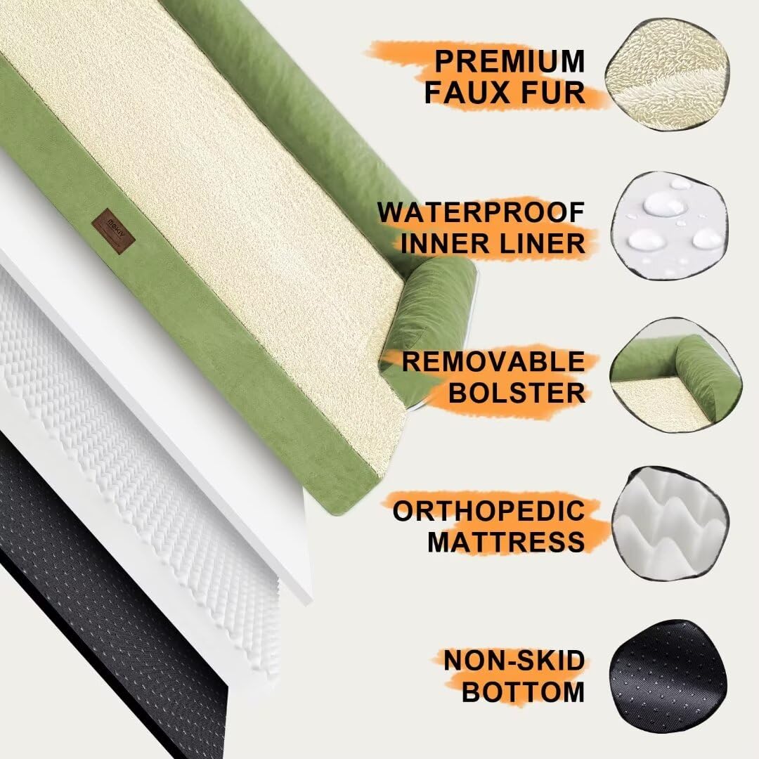 MEKIY egg-crate memory-foam surface distributes weight evenly.