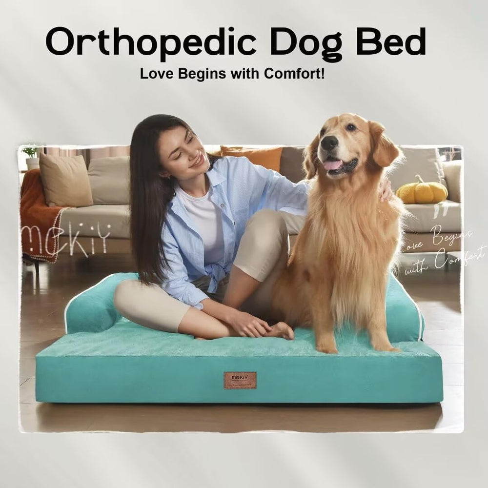 MEKIY large dog bed suitable for dogs under 100 lbs