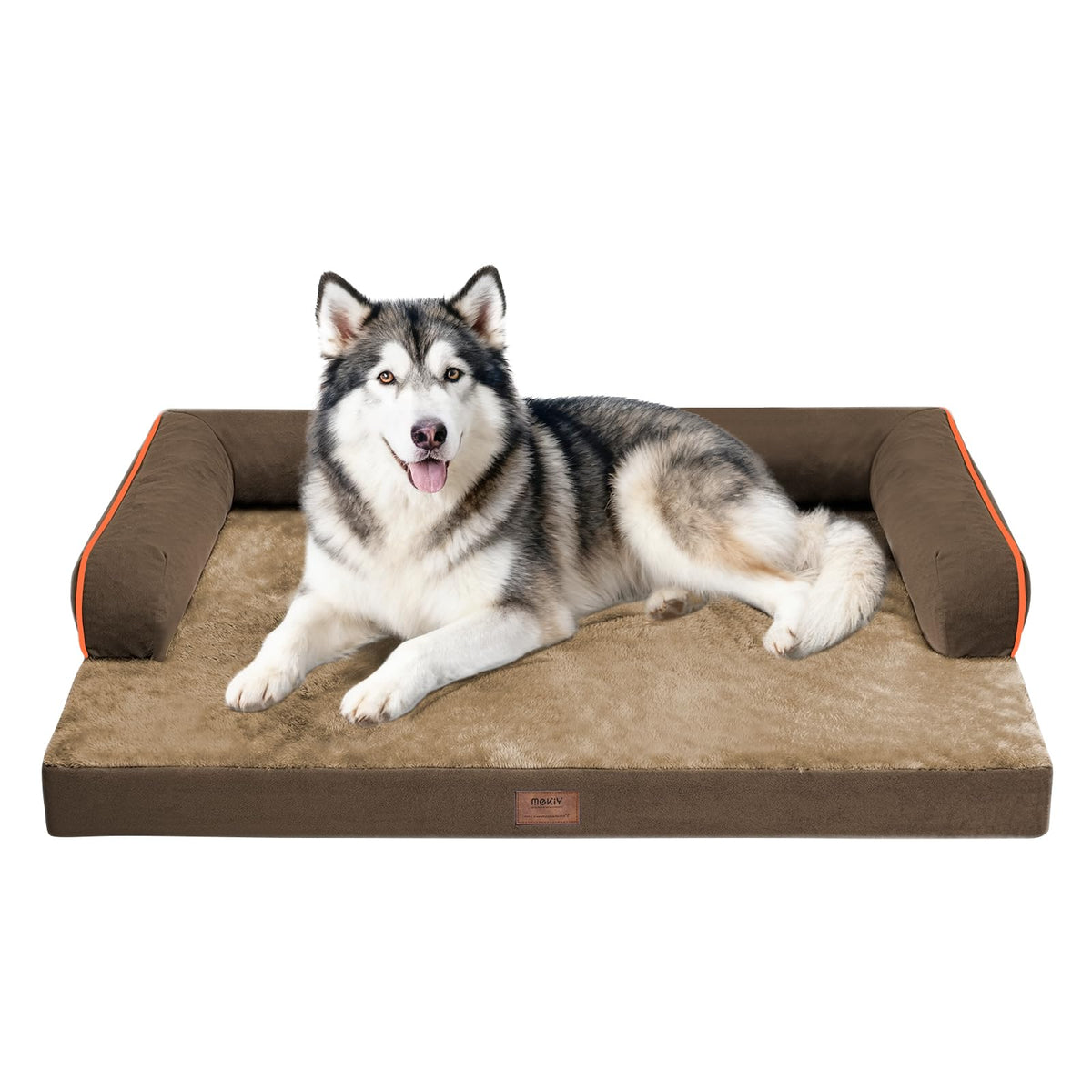 MEKIY large dog bed with egg crate foam offering supportive comfort for big dogs.