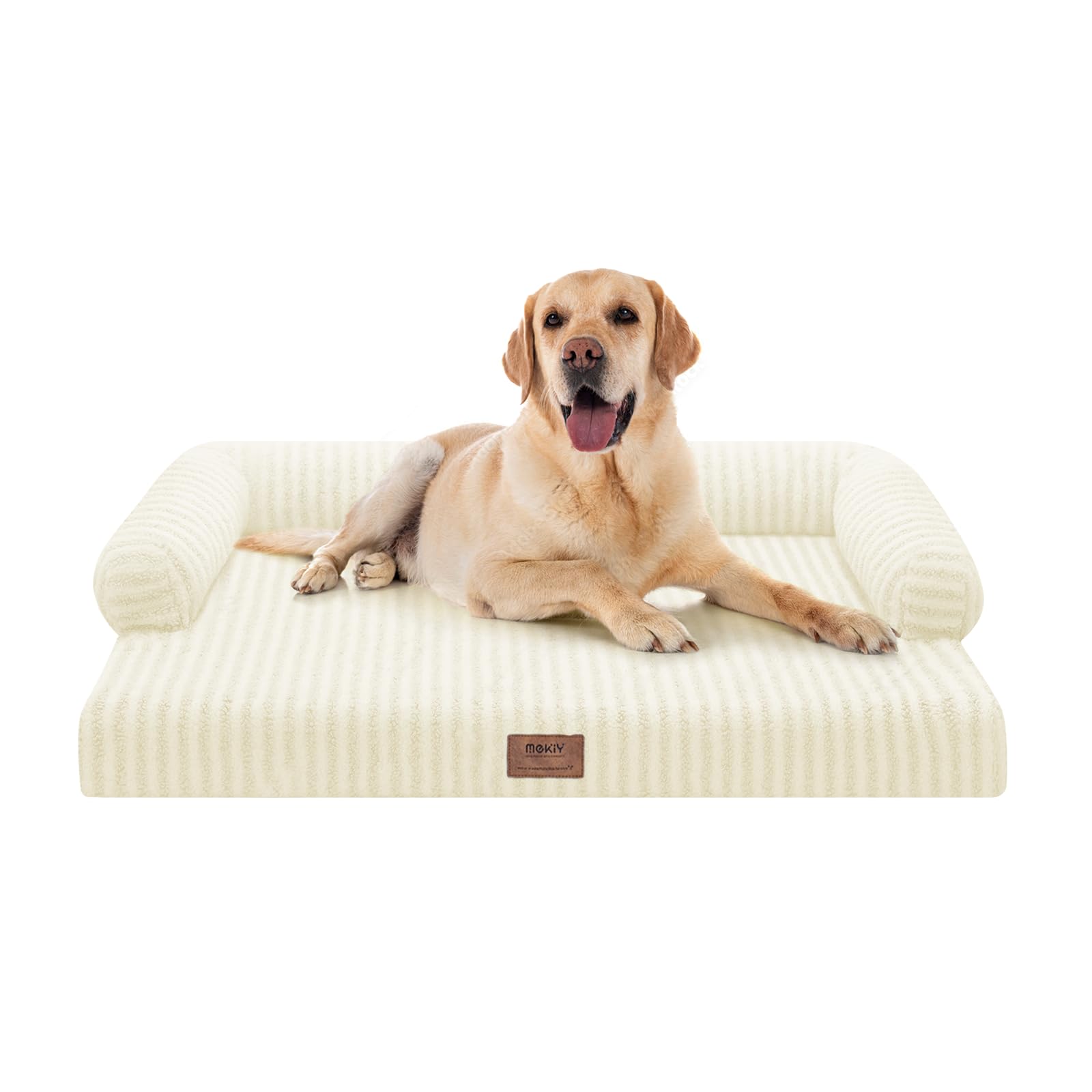 MEKIY large dog bed foam closeup shows 3-inch egg crate foam for joint support