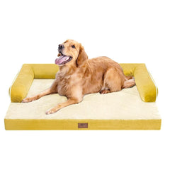 MEKIY large dog bed with orthopedic egg-crate foam for joint support.