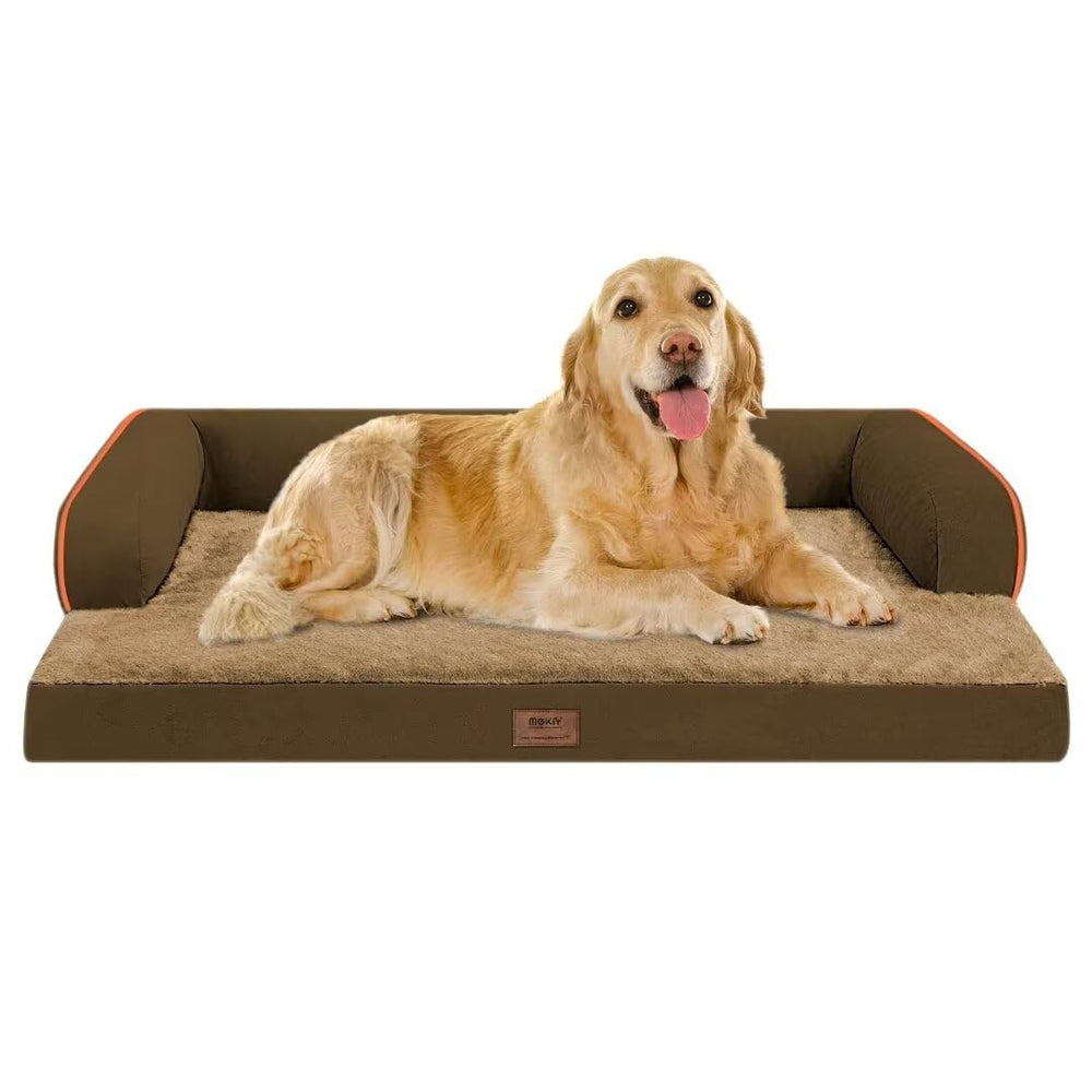 MEKIY large dog bed with orthopedic egg crate foam for joint support