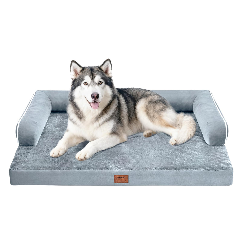 MEKIY Large Dog Bed with orthopedic foam supports joints during rest