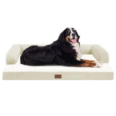 MEKIY large dog bed front view shows spacious 53x42x8 inches for big dogs