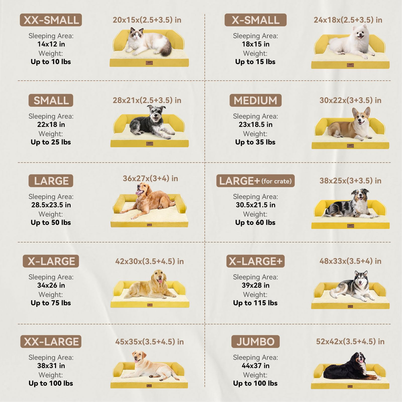 MEKIY large dog bed with U-shaped bolster offers neck support.