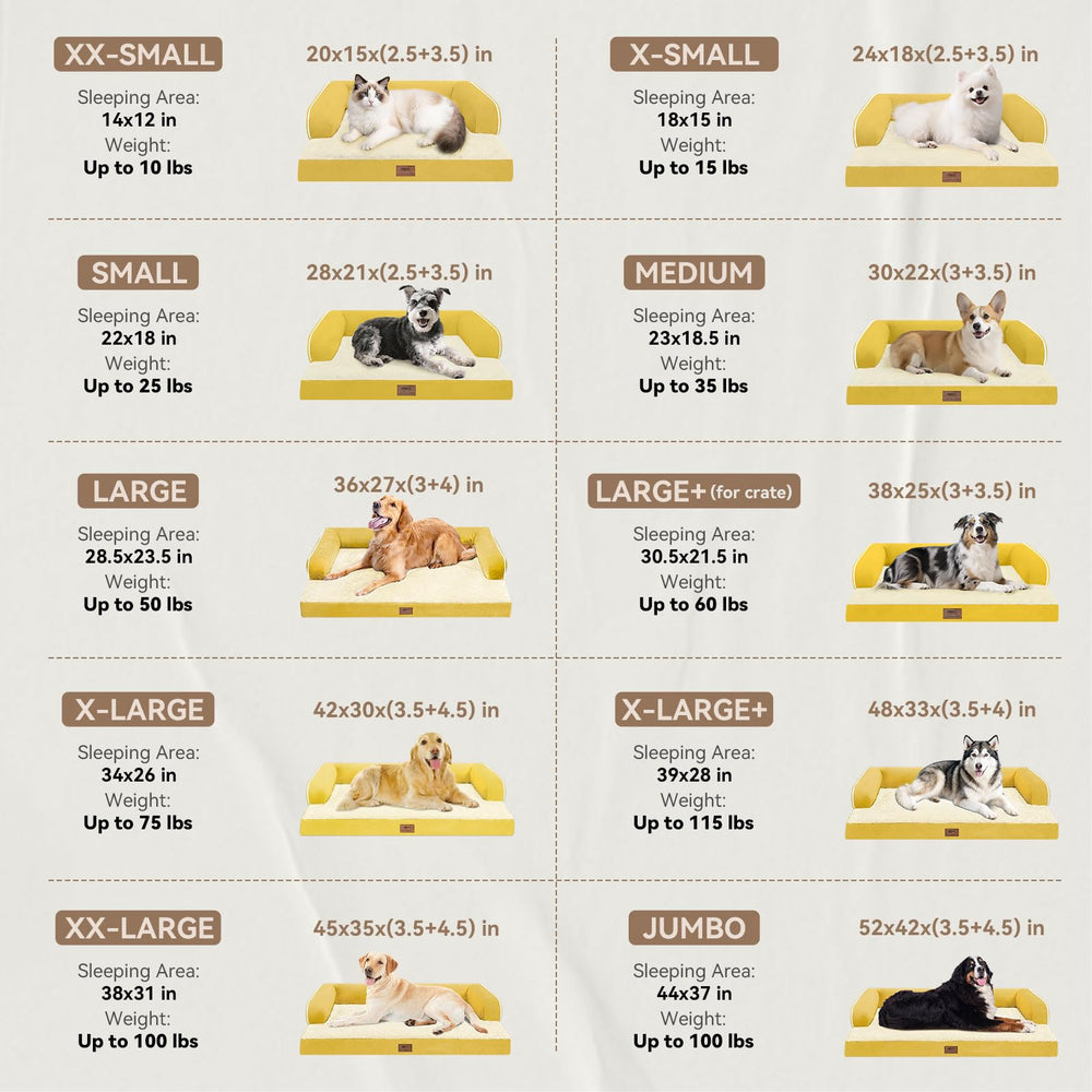 MEKIY large dog bed with U-shaped bolster offers neck support.