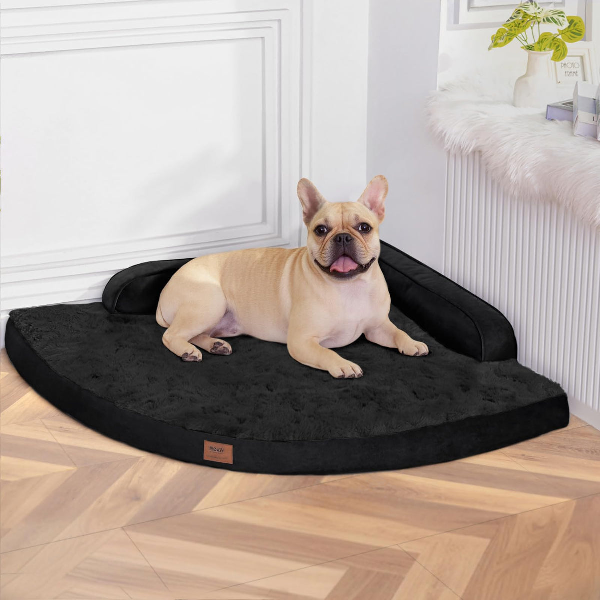 MEKIY large orthopedic dog bed with egg crate foam supports joints for everyday naps