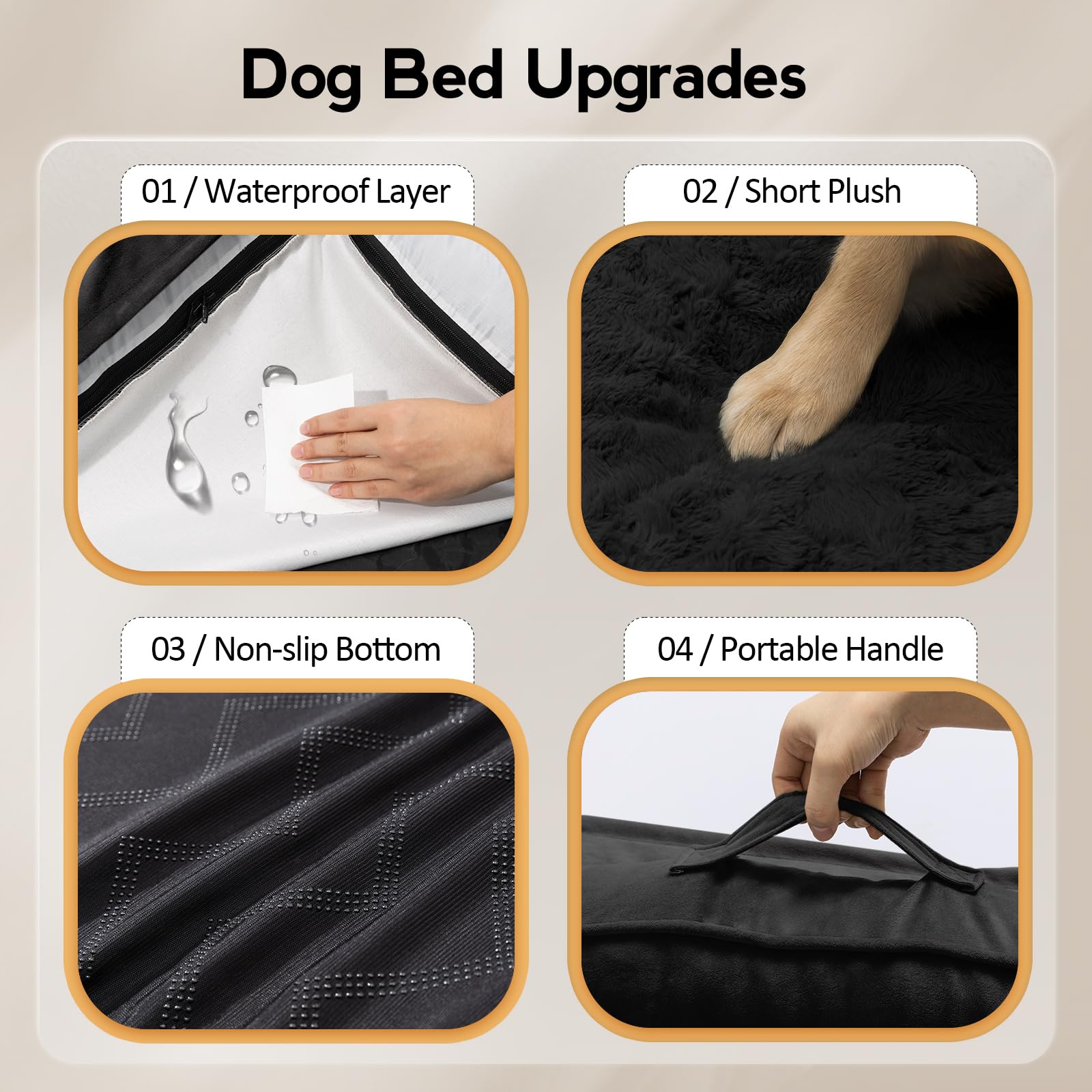 MEKIY bed non-slip bottom keeps bed in place on smooth floors
