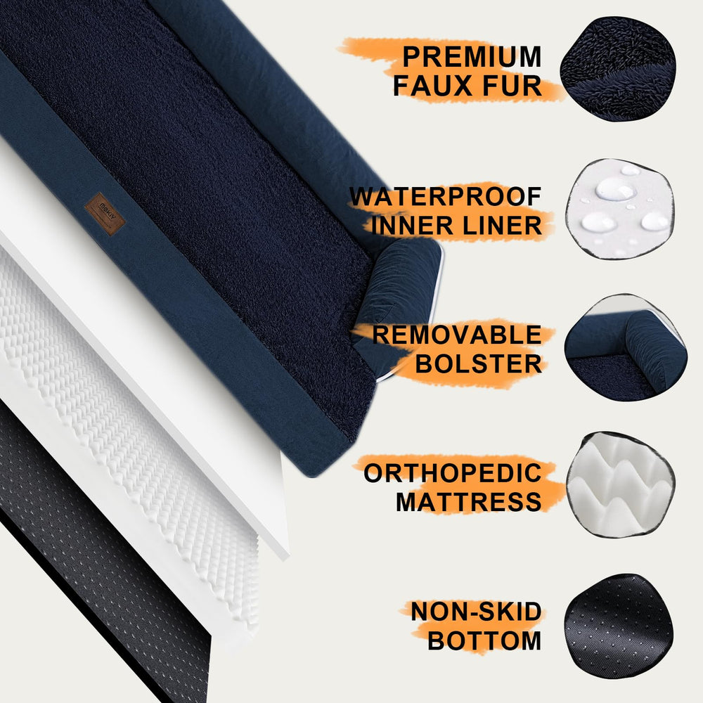MEKIY non-slip bottom keeps the bed in place on slippery floors.