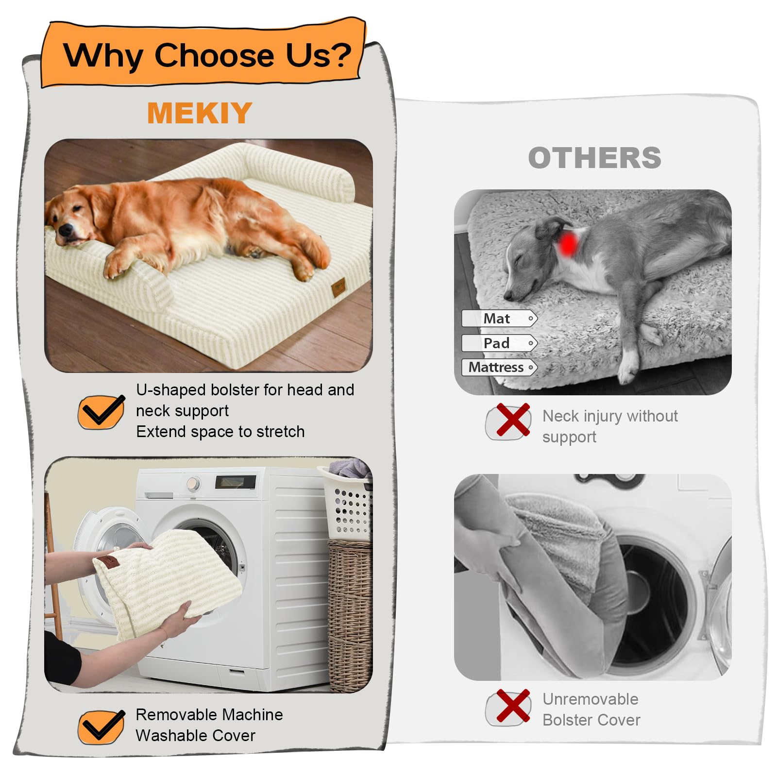 MEKIY non-slip bottom keeps bed in place during active rises and naps