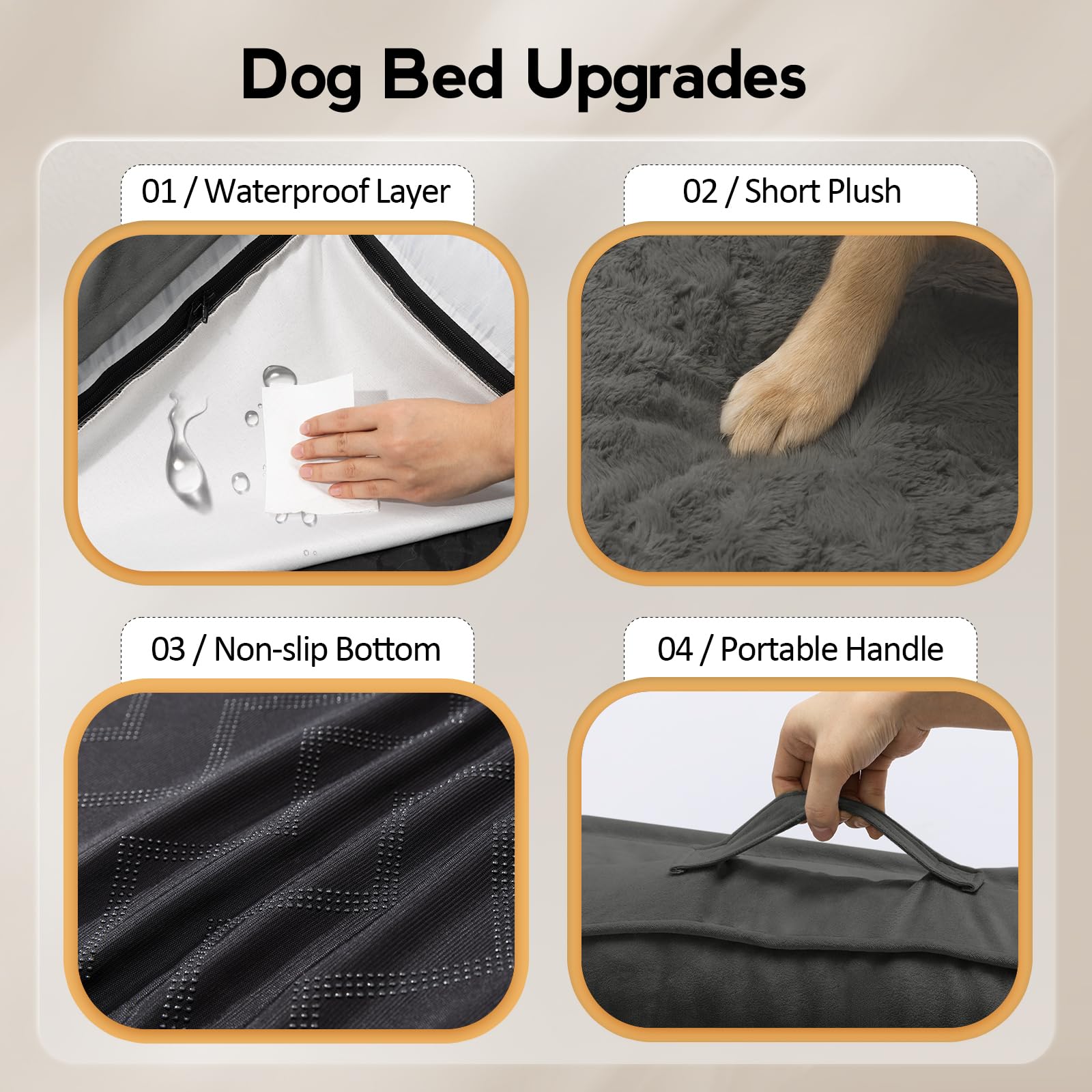 MEKIY bed non-slip bottom grips floors for steady lounging.