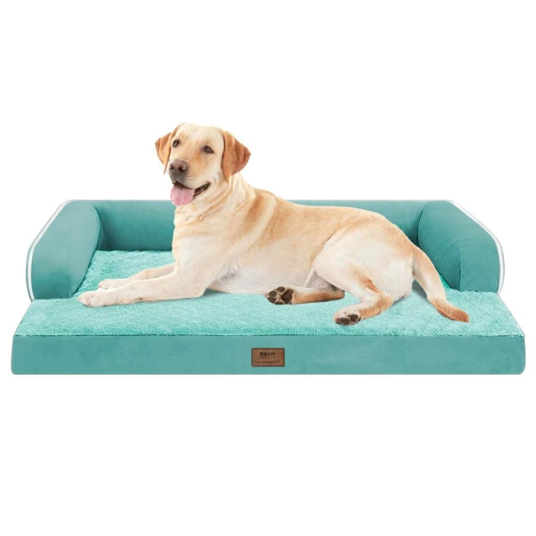 MEKIY orthopedic large dog bed with egg crate foam for joint comfort