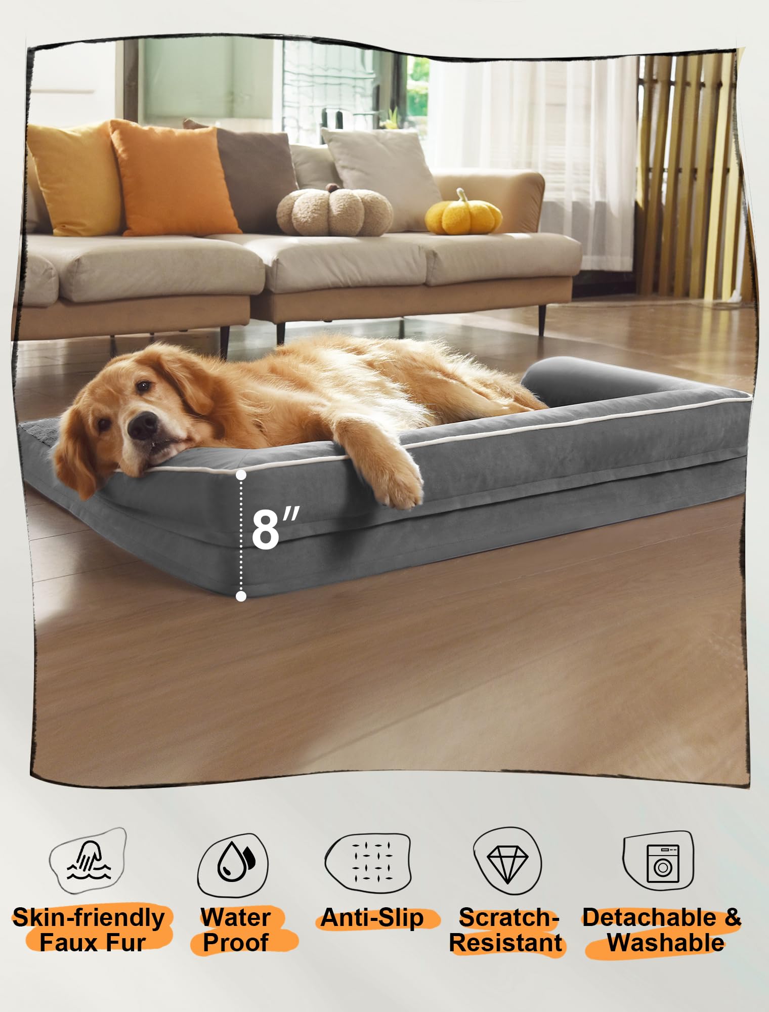 MEKIY removable cover is machine washable for easy cleaning and care.