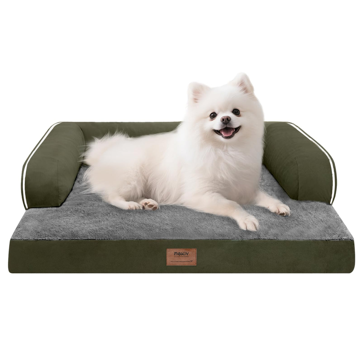 MEKIY small-dog-bed orthopedic bolster supports joints for restful naps