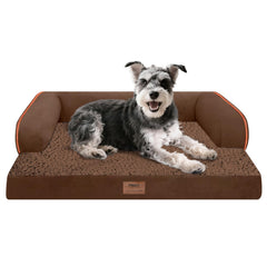 MEKIY small dog bed with waterproof cover keeps foam clean and dry