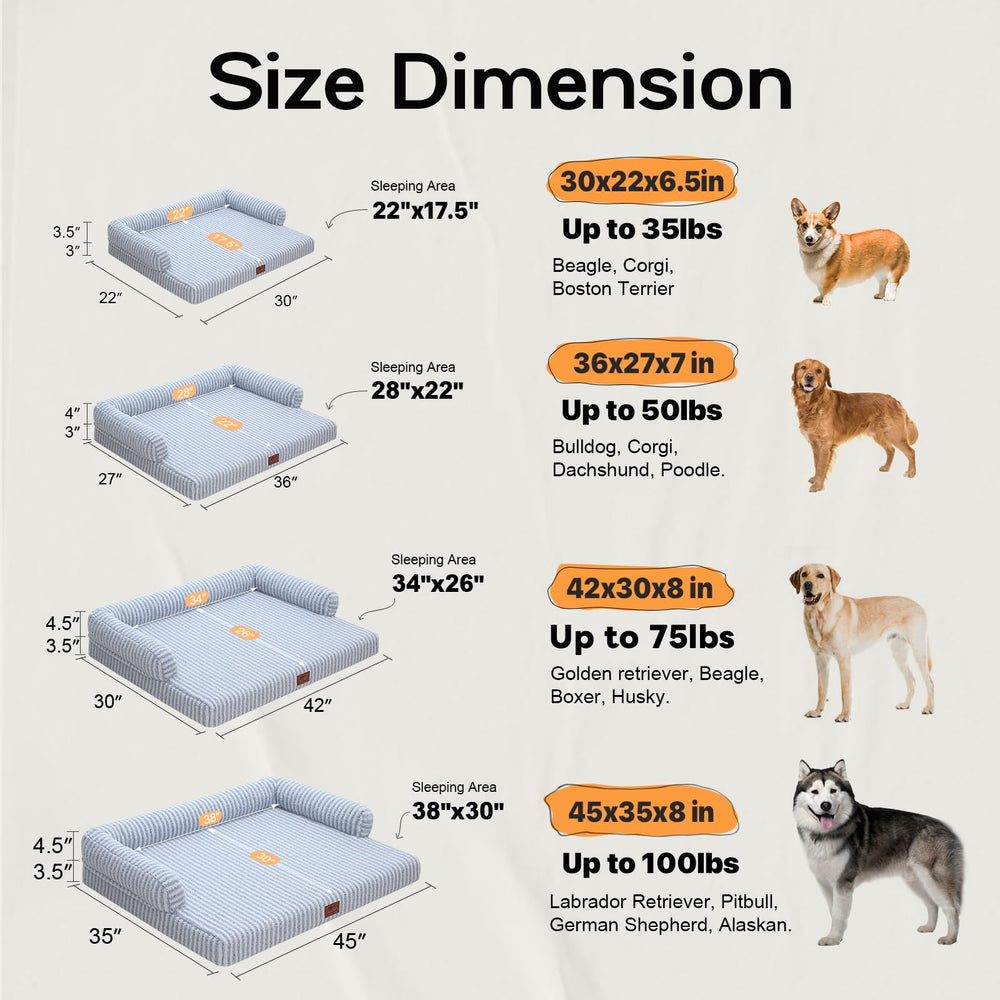 MEKIY waterproof cover dog bed with waterproof lining protects foam