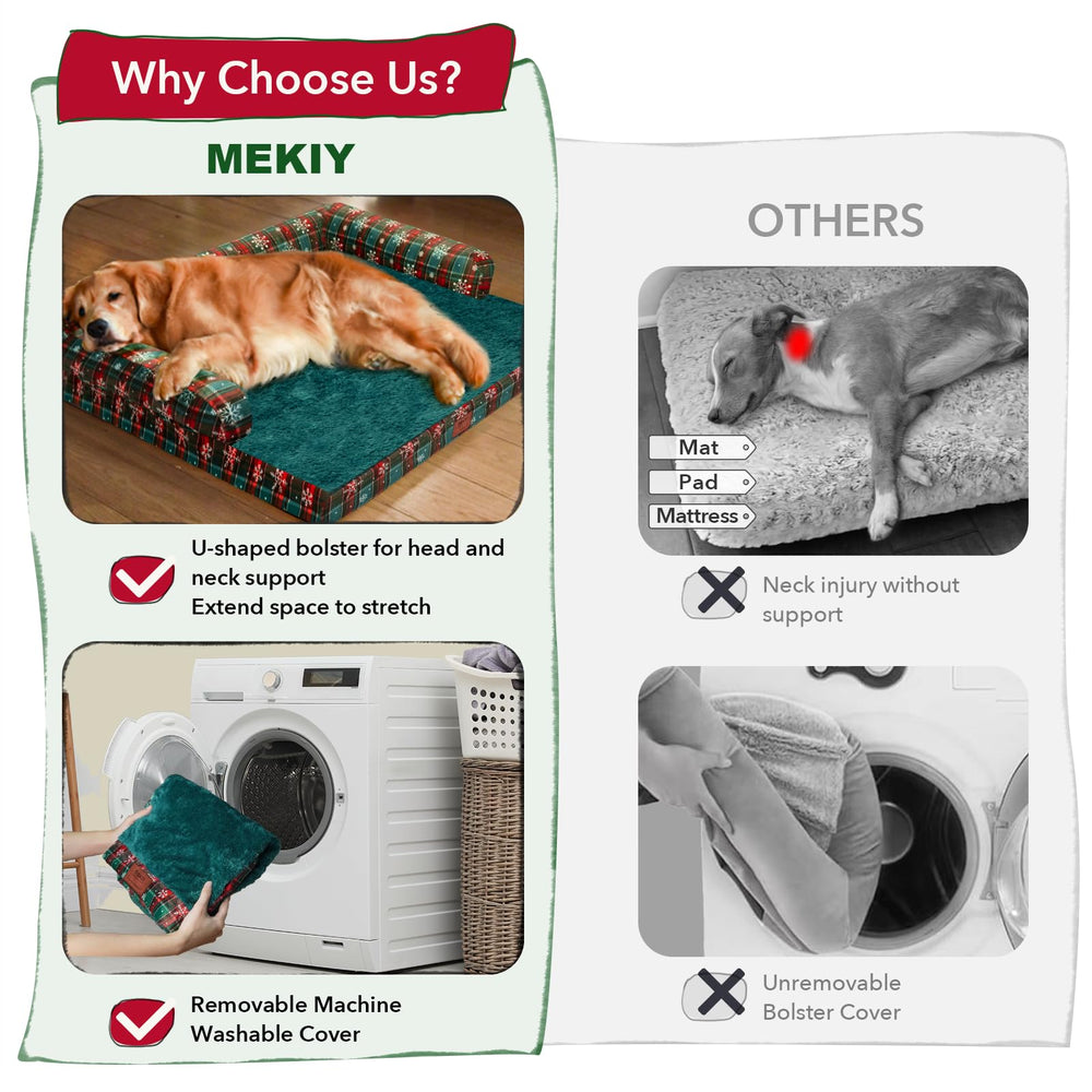 MEKIY waterproof-dog-bed-cover protects foam from spills and accidents.