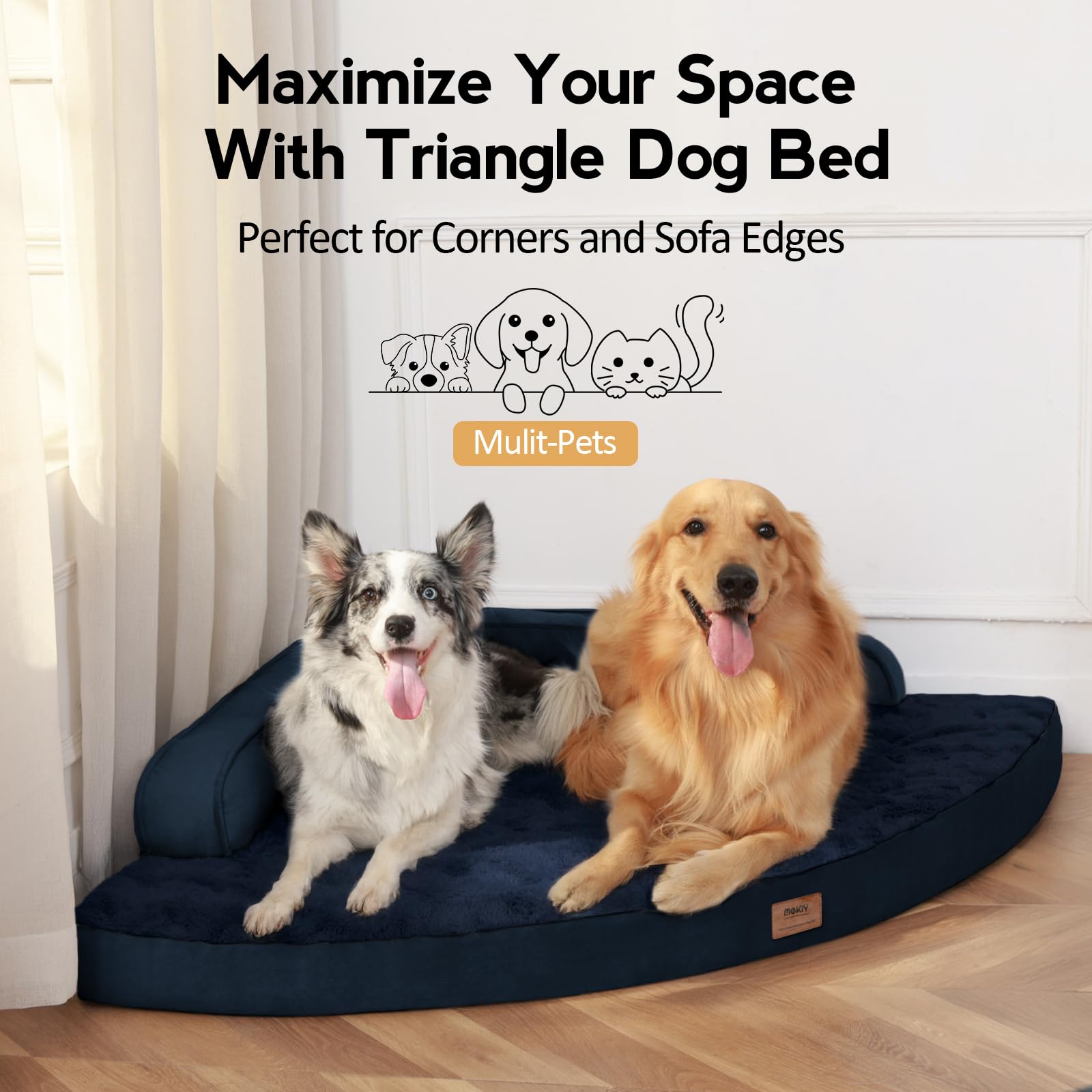 MEKIY waterproof inner liner helps keep the bed fresh between washes.