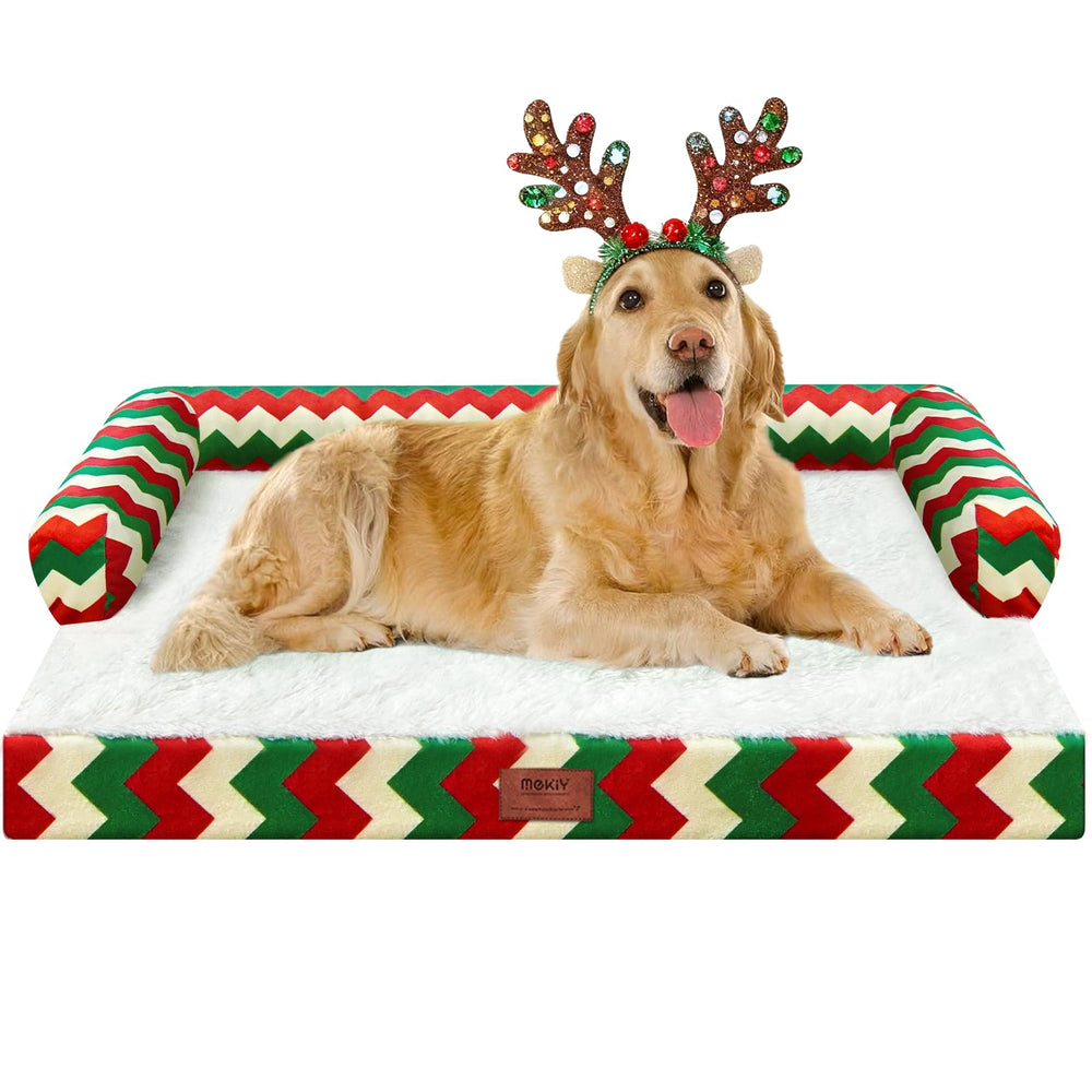 MEKIY XL dog bed front view shows oversized resting space for big dogs.